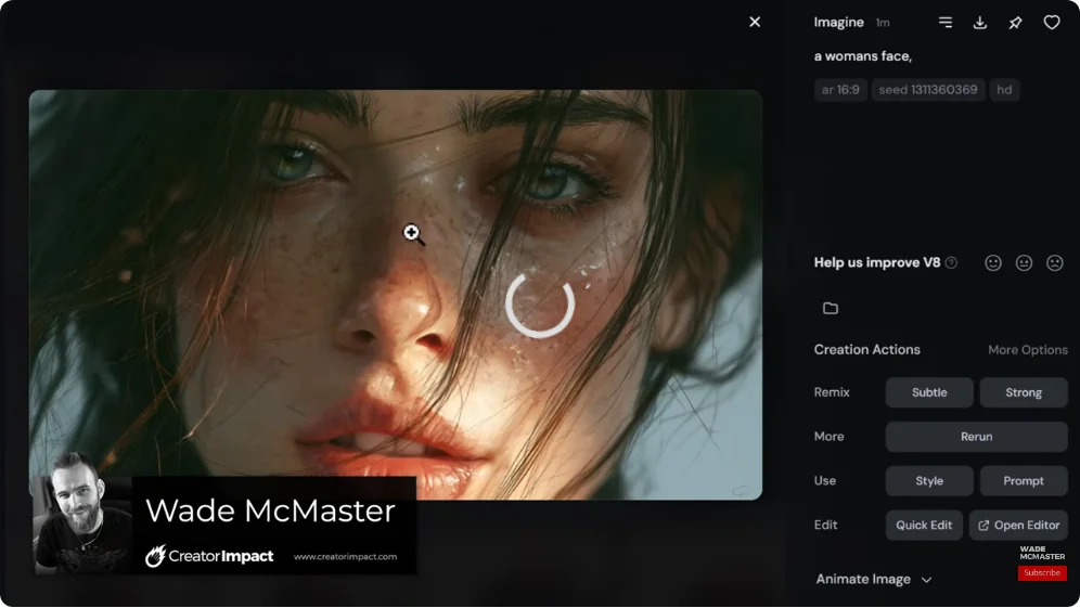 Midjourney interface